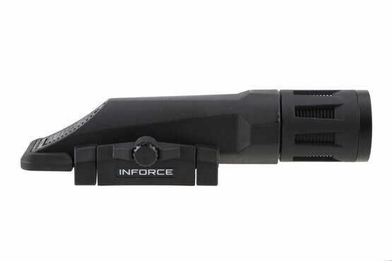 Inforce weapon light is made from a glass reinforced polymer for extreme durability and weight reduction
